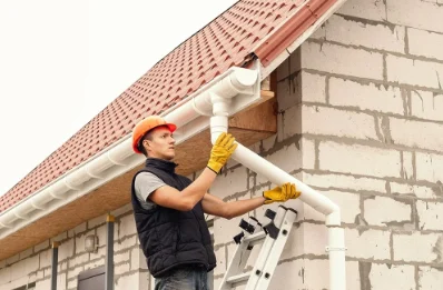 Pose et remplacement de gouttières aux Aires